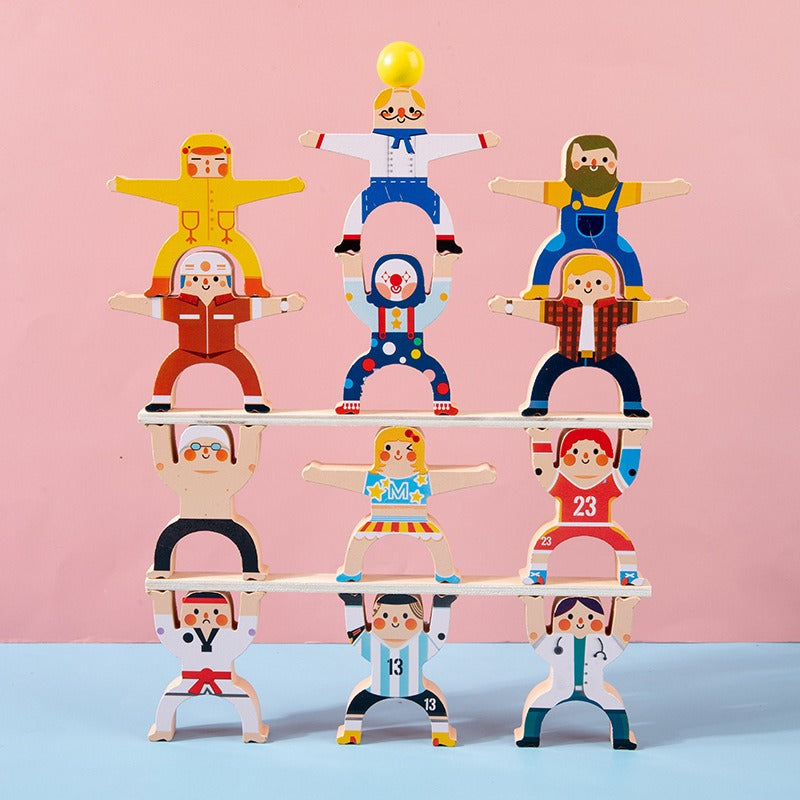 Stacked high block toys